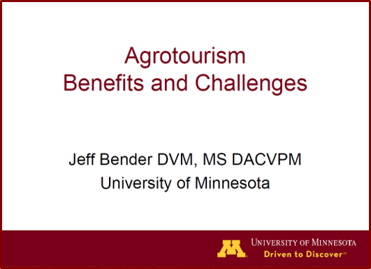 Jeff Bender presentation on agritourism to LFAC group on 4/13/17