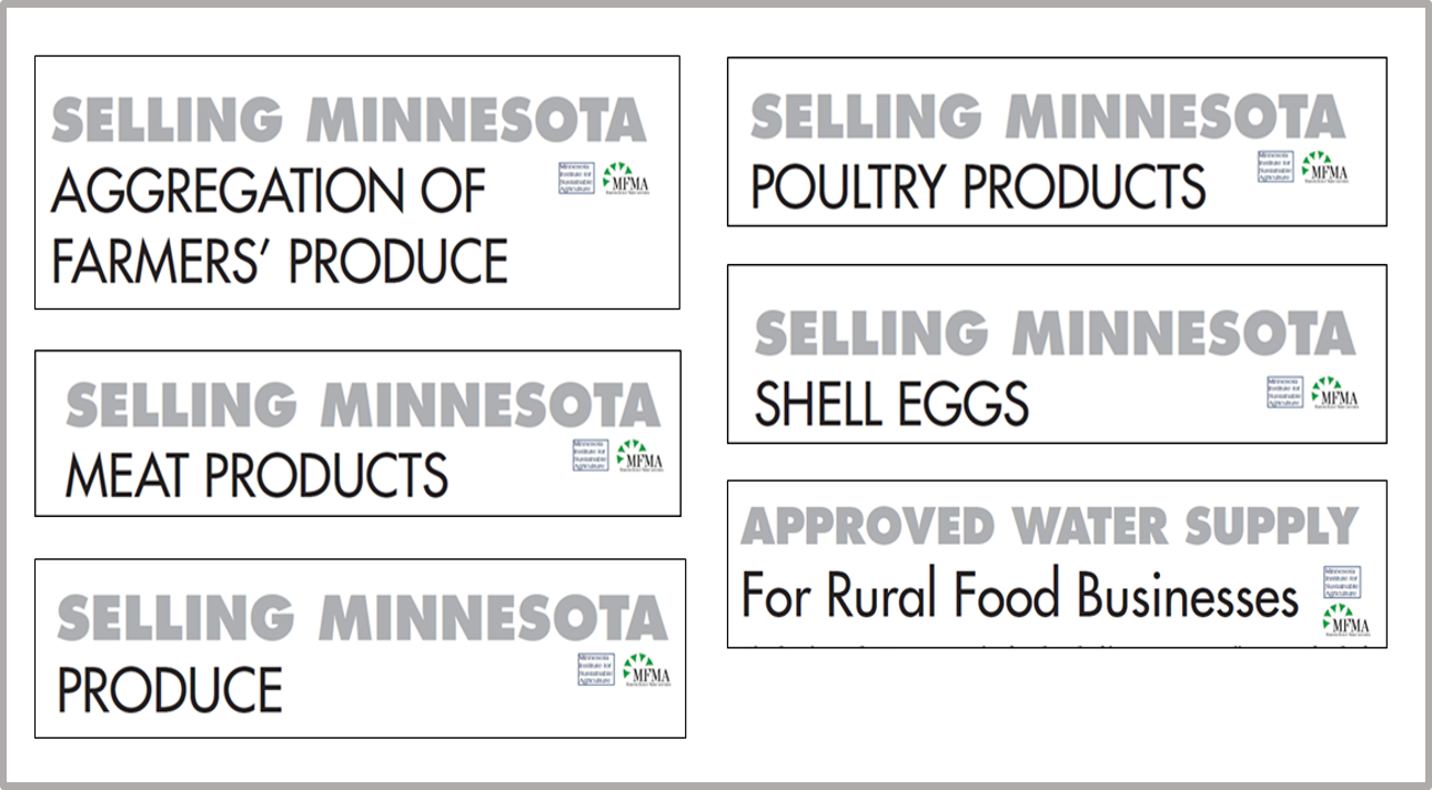 composite image of titles of local food fact sheet series