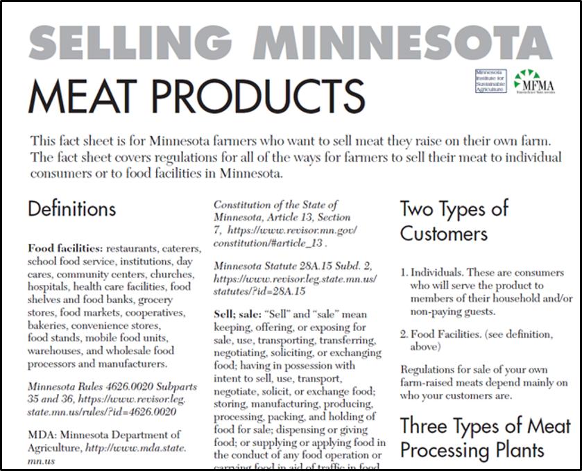 image of Selling Minnesota Meat guide