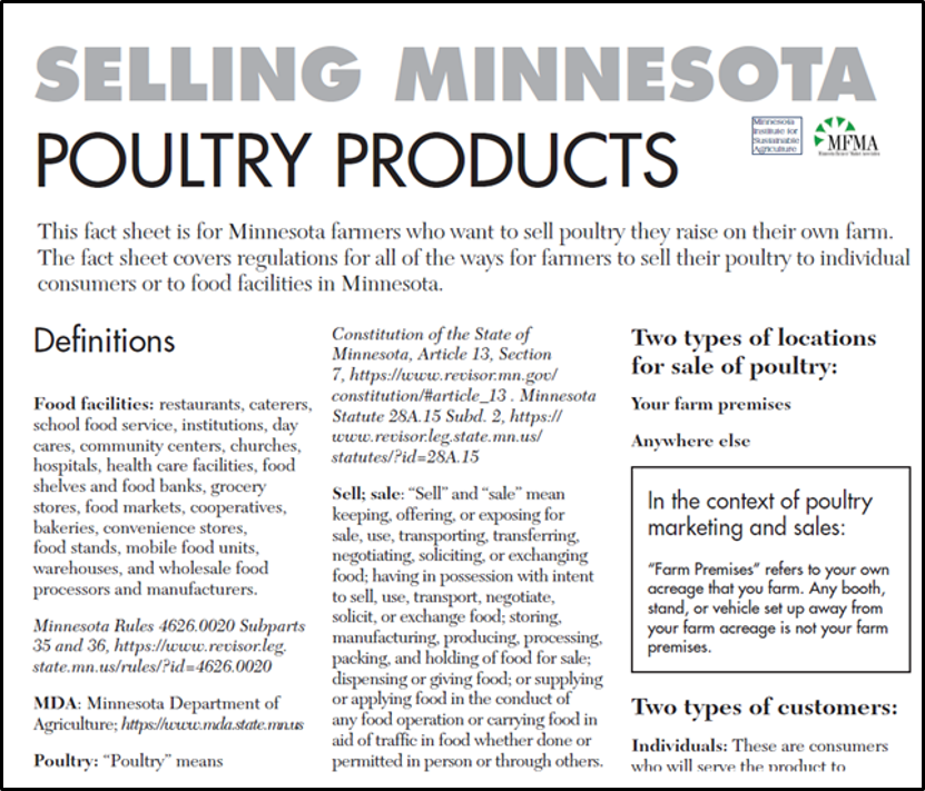 LFAC Local Poultry factsheet cover image
