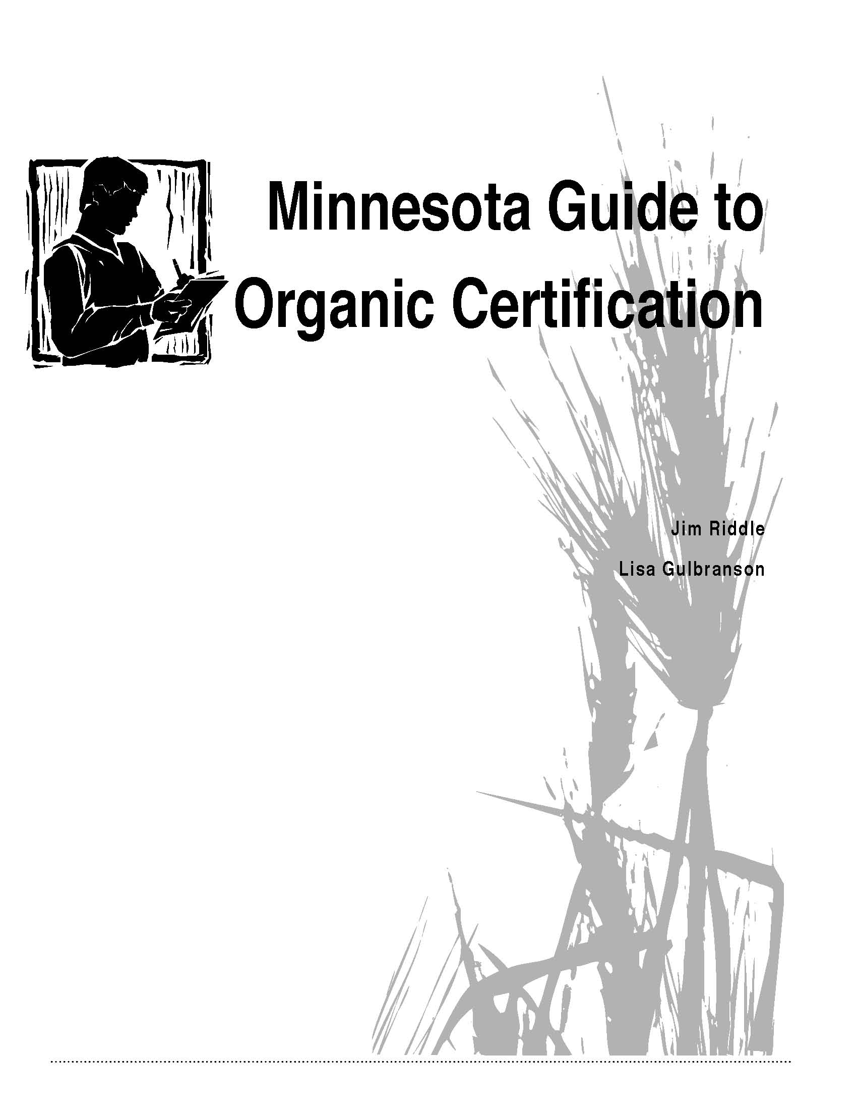 Minnesota Guide to Organic Certification cover image
