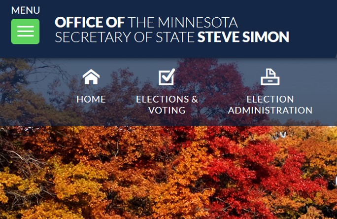 Minnesota Secretary of State website image