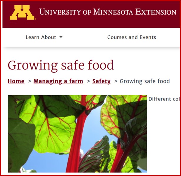image of U of MN Extension Produce Safety