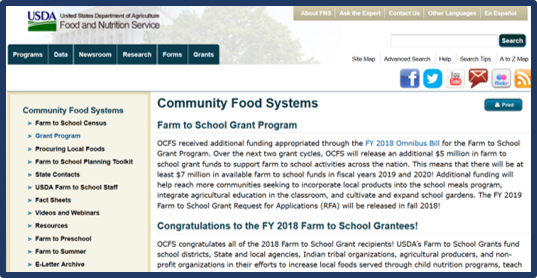 farm to school grants