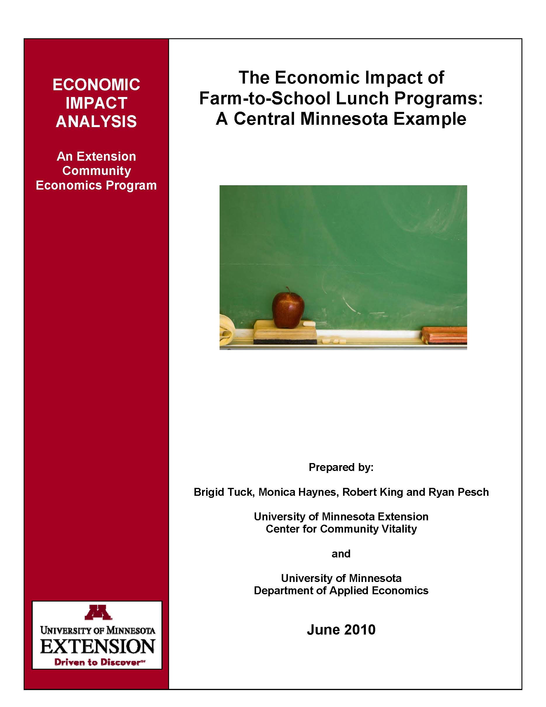 cover image for Economic Impact of Farm to School in Minnesota