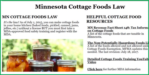 MFMA Cottage Food resources