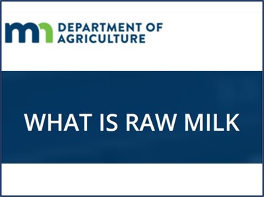 MDA raw milk fact sheet