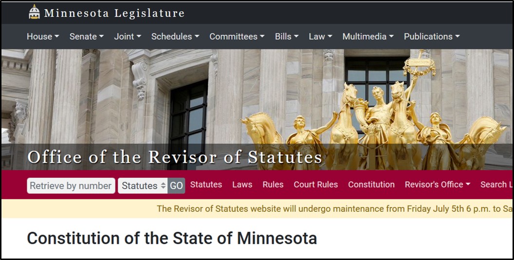 MN Constitution Article XIII Subd 7